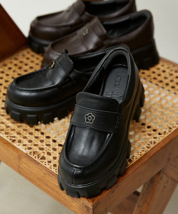 花卉圖案厚底樂福鞋 限定展開