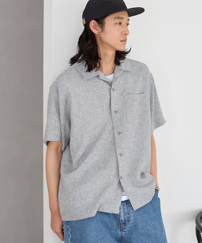 粗花呢短袖開襟襯衫 / 套裝搭配款