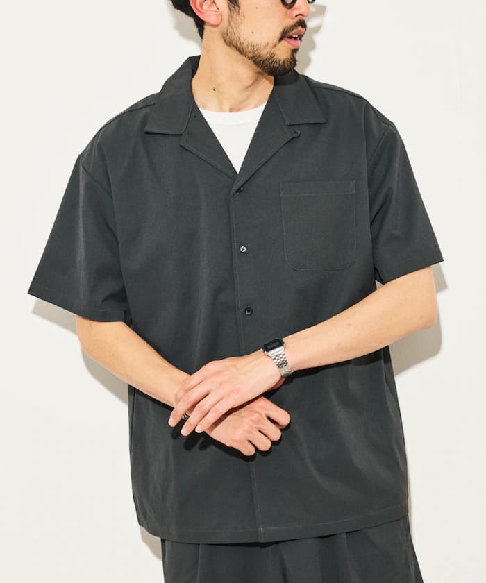 寬版乾爽短袖襯衫 / 套裝對應款