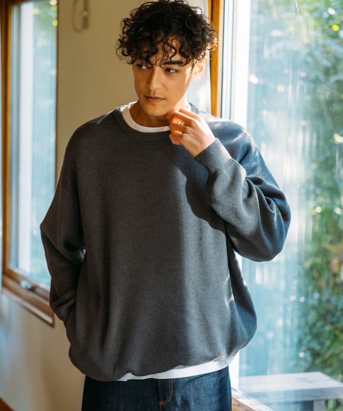 米蘭羅紋束繩圓領針織衫 / 易打理