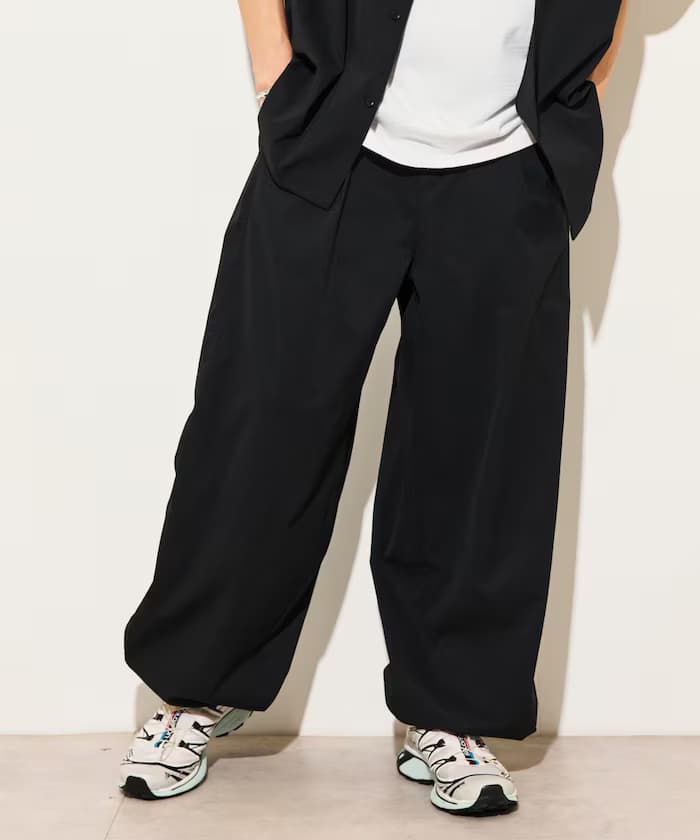 束繩乾爽流動曲線褲子 / 套裝對應款