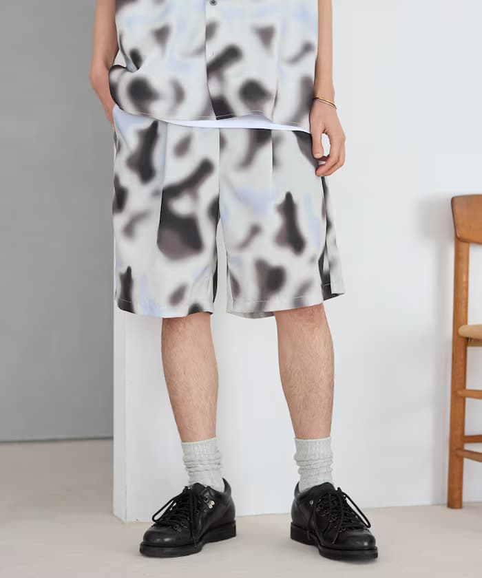 鬆緊短褲 / 總圖案設計短褲 / 套裝對應款