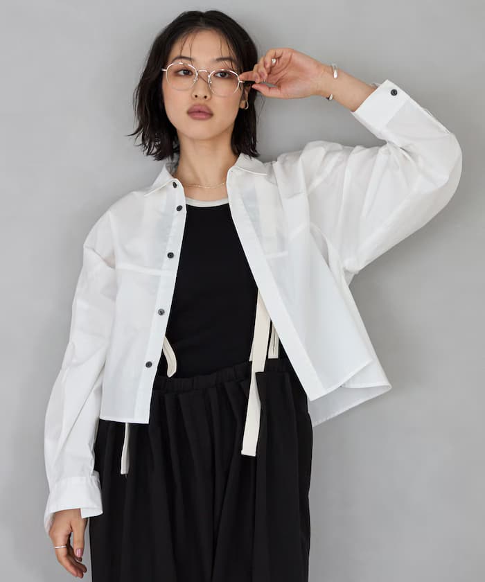 【3月11日12:00發售】切替設計短版罩衫