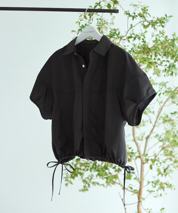 拼接短袖罩衫