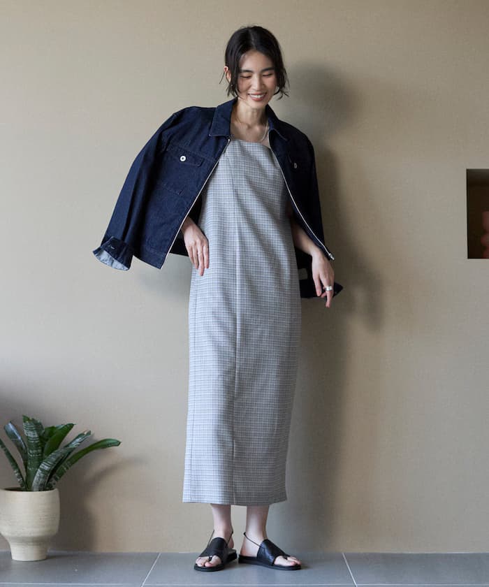 【3月11日12:00發售】卡米拉格紋 I字線連身裙 / 套裝對應款