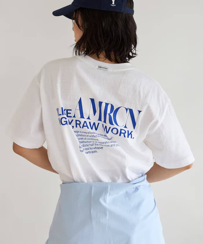 【3月11日12:00發售】限定款 丸胴 拉菲天竺 LOGO印花TEE