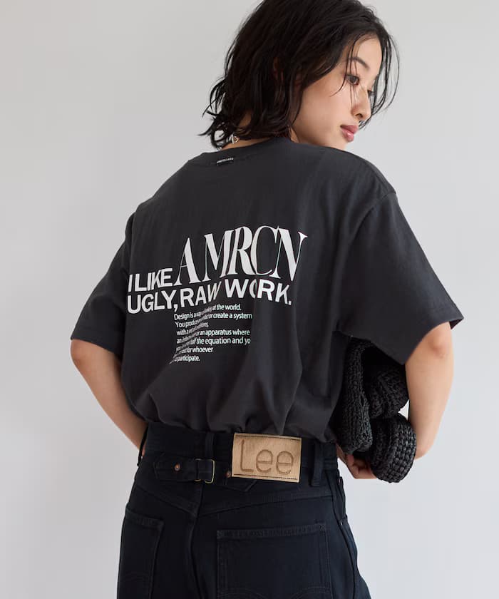 【3月11日12:00發售】限定款 丸胴 拉菲天竺 LOGO印花TEE