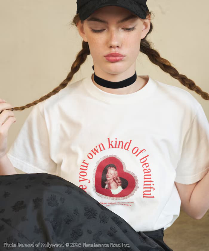 瑪麗蓮夢露短袖愛心相片T恤