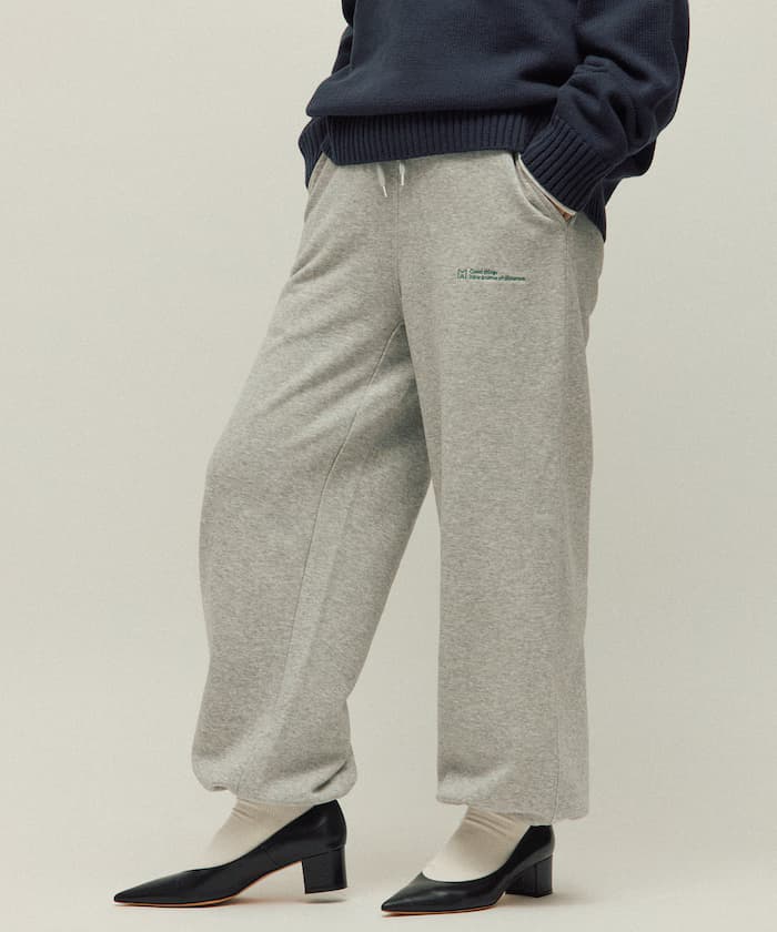 MA 基本款標誌刺繡鬆緊寬版褲子／裏毛衛衣褲子