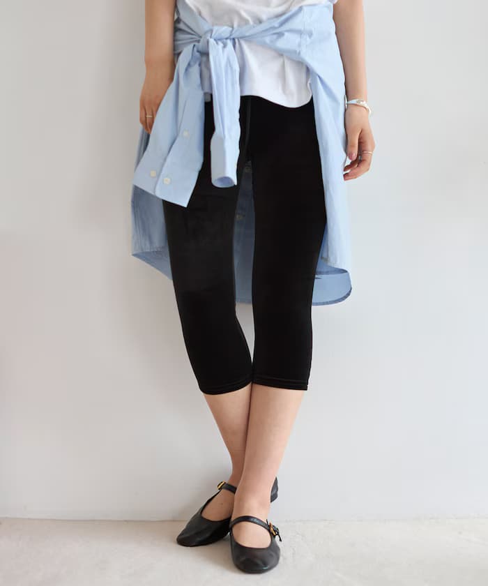 天鵝絨長版短褲