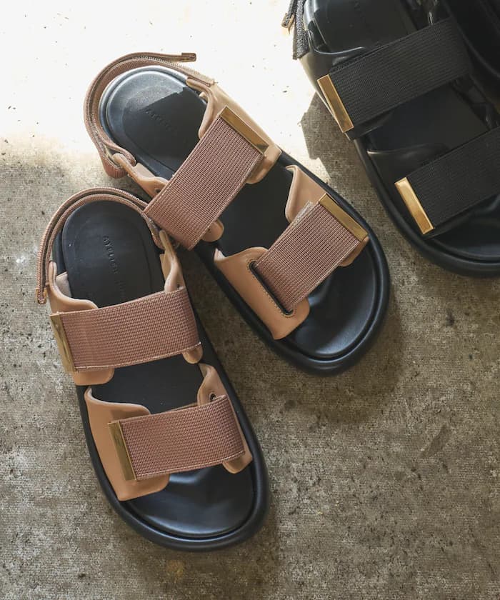 織帶皮帶厚底涼鞋 / 3.5cm厚底 (22.5cm～24.5cm尺寸展開)