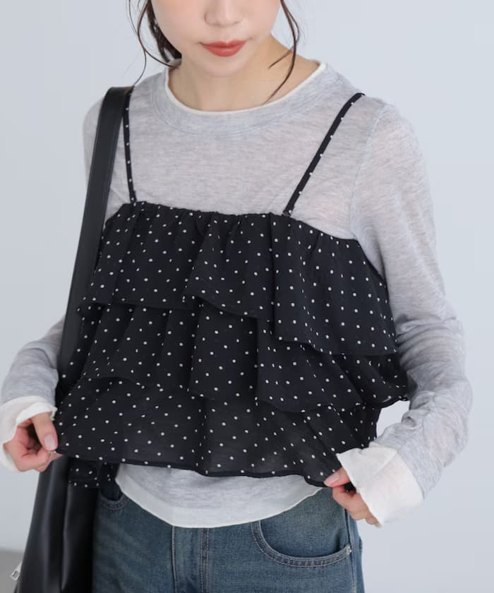 層次荷葉邊2way比基尼背心