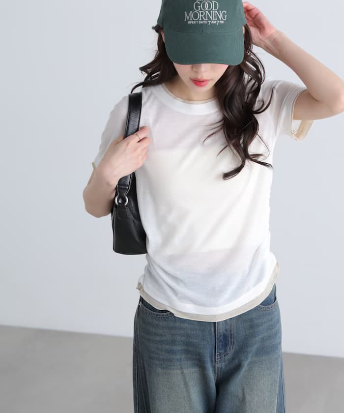層次風短袖上衣