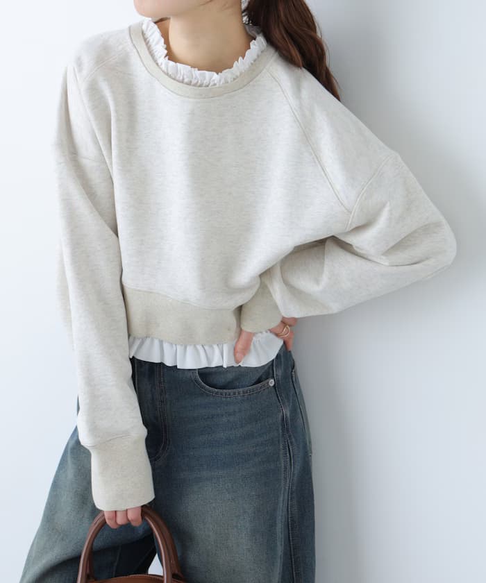 【MFM】荷葉邊拼接衛衣