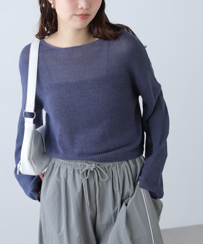 透空天竺短丈針織衫