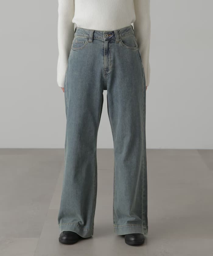 基本款寬版丹寧褲