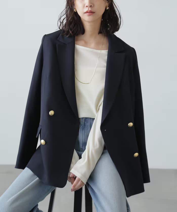 ダブルブレストジャケット → 雙排釦外套