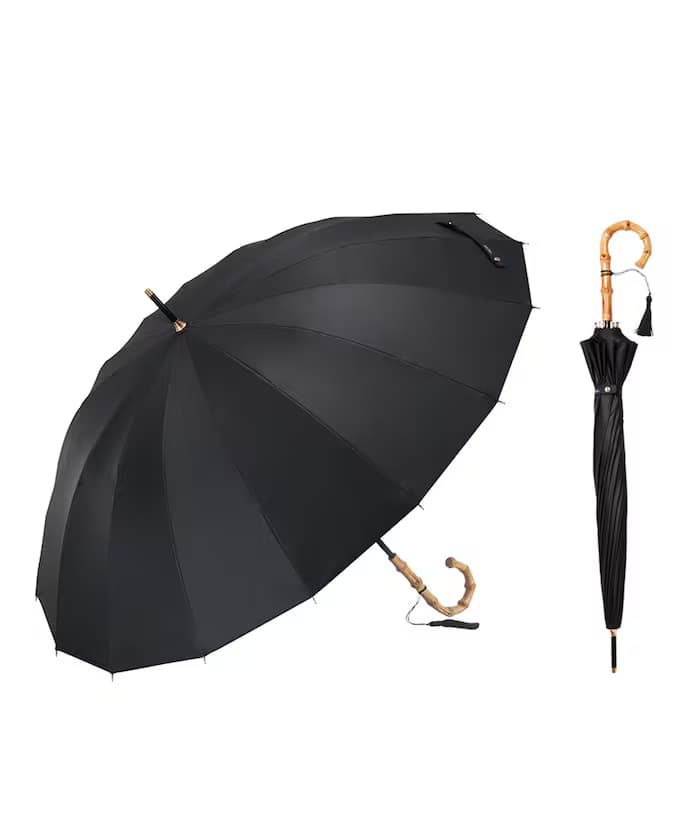 晴雨兼用傘 16骨花瓣竹柄 55cm