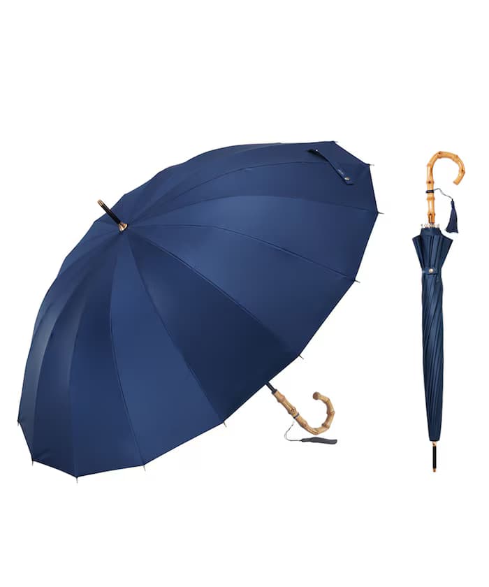 晴雨兼用傘 16骨花瓣竹柄 55cm