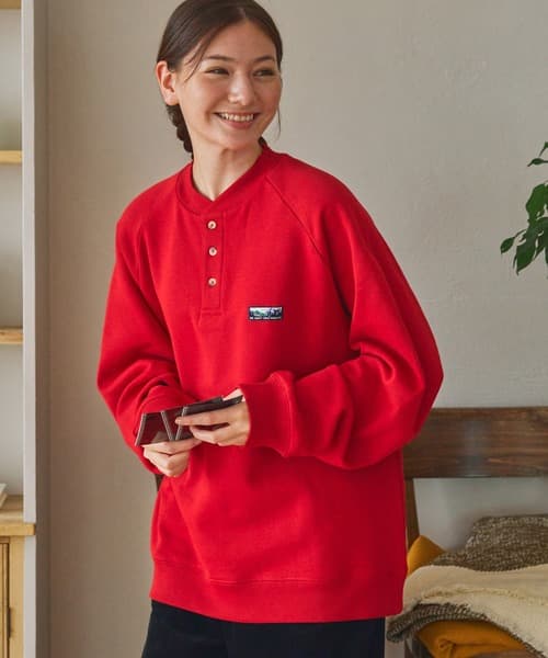 THE CRAFT CREW PRODUCTS 快乾 美國棉 厚磅 寬版落肩 亨利領 衛衣