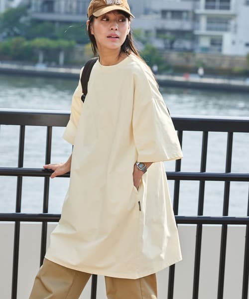 THE CRAFT CREW PRODUCTS 快乾 寬版彈性短袖T恤連身裙