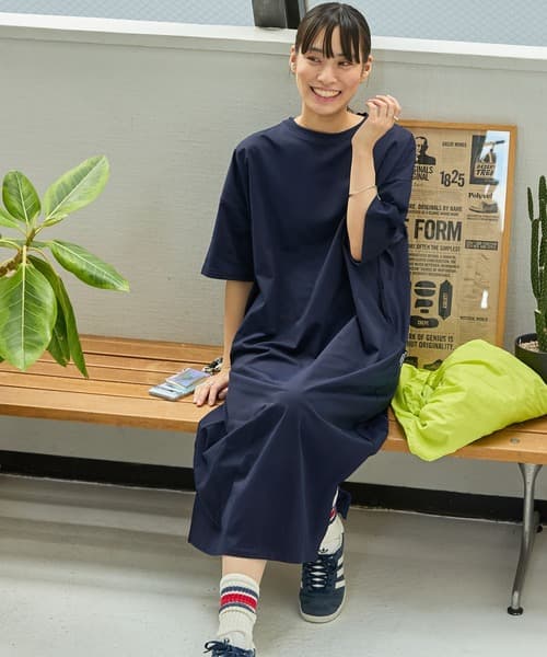 THE CRAFT CREW PRODUCTS 快乾 寬版 彈性 短袖T恤長版連身裙