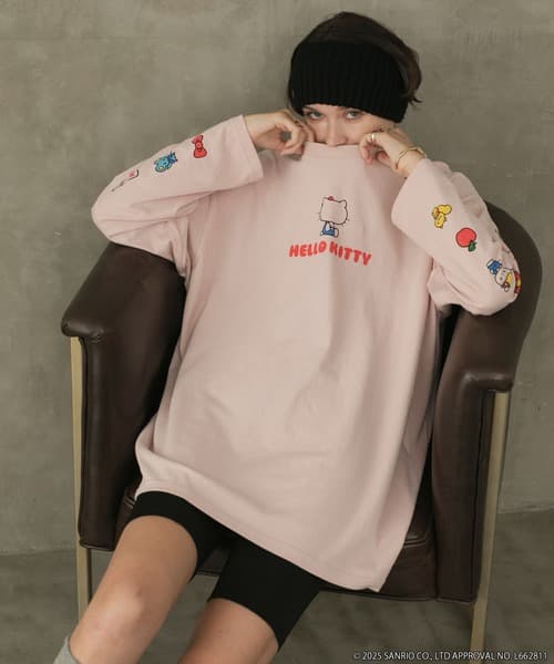 HELLO KITTY × forksy. 聯名限定 寬鬆版型 混搭印花 長袖T恤