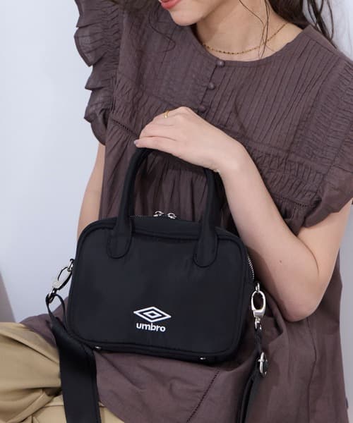 UMBRO 聯名限定 撥水 品牌LOGO繡 2WAY迷你側背包/波士頓包