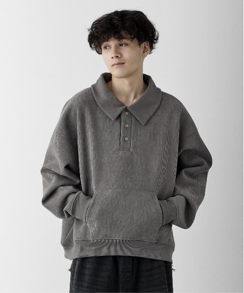 RUUBON 刷毛裡燈芯絨 Polo 衛衣