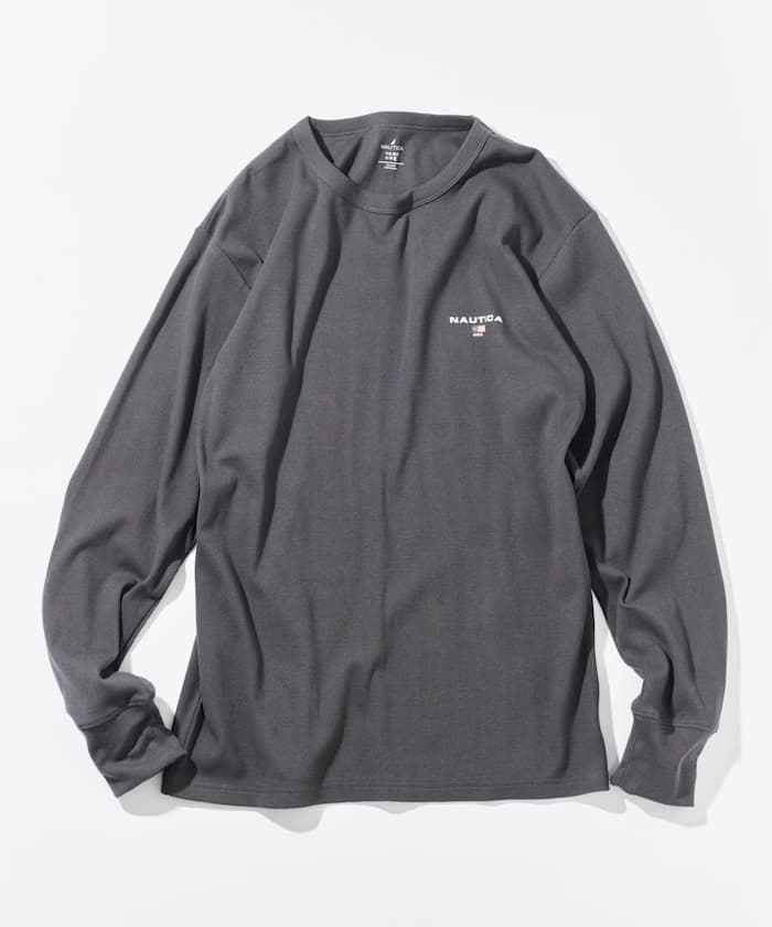 NAUTICA Essential 貼身版型 長袖圓領T恤