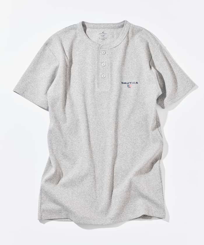 NAUTICA Essential 貼身版型 短袖亨利領T恤