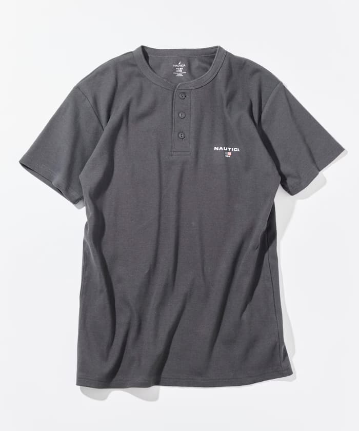NAUTICA Essential 貼身版型 短袖亨利領T恤