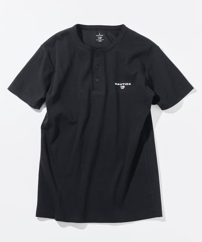 NAUTICA Essential 貼身版型 短袖亨利領T恤