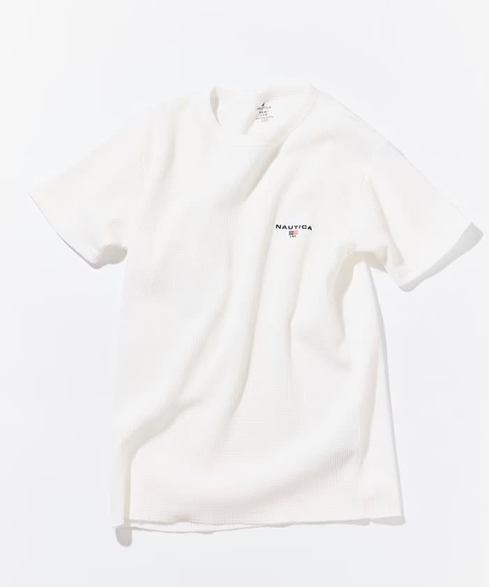 NAUTICA Essential 貼身版型 短袖 圓領 華夫格紋T恤