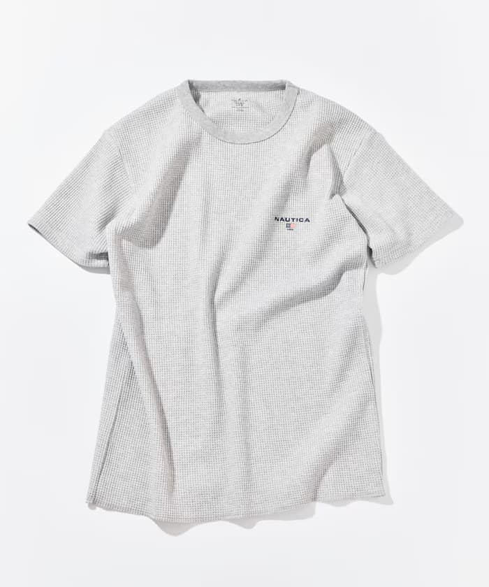 NAUTICA Essential 貼身版型 短袖 圓領 華夫格紋T恤