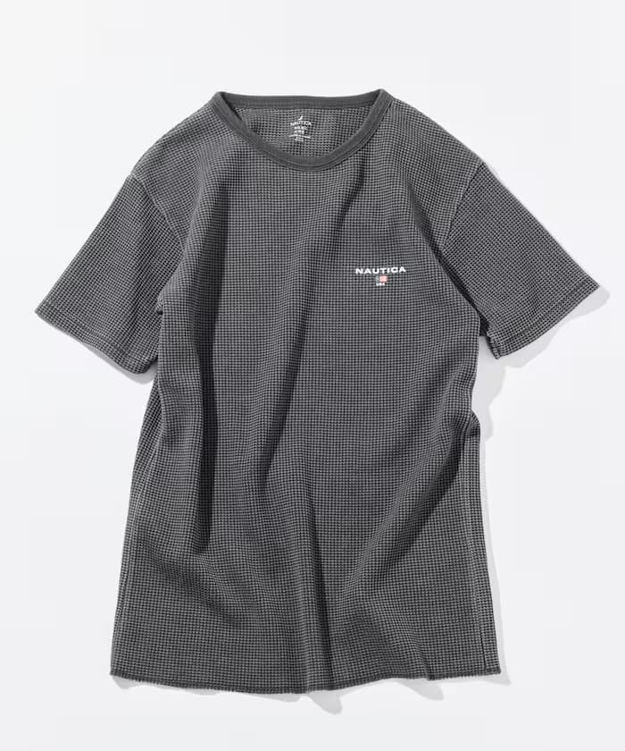 NAUTICA Essential 貼身版型 短袖 圓領 格紋 漸層染 T恤