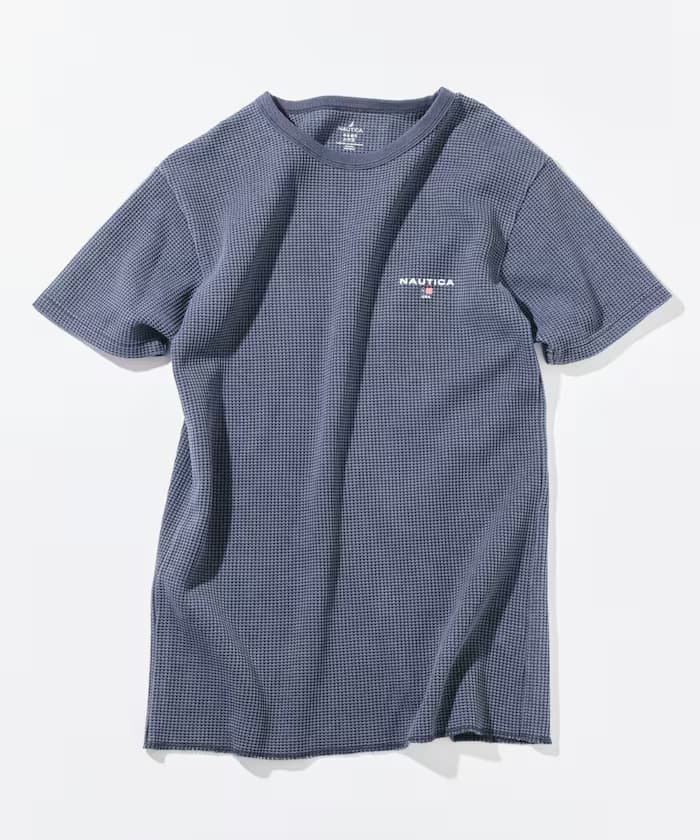 NAUTICA Essential 貼身版型 短袖 圓領 格紋 漸層染 T恤