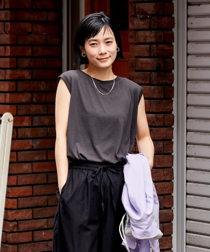 防汗漬天竺無袖T恤/遮熱/UVカット