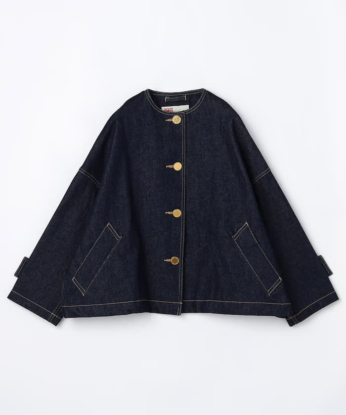 MALTON NO COLLAR SHORT DENIM